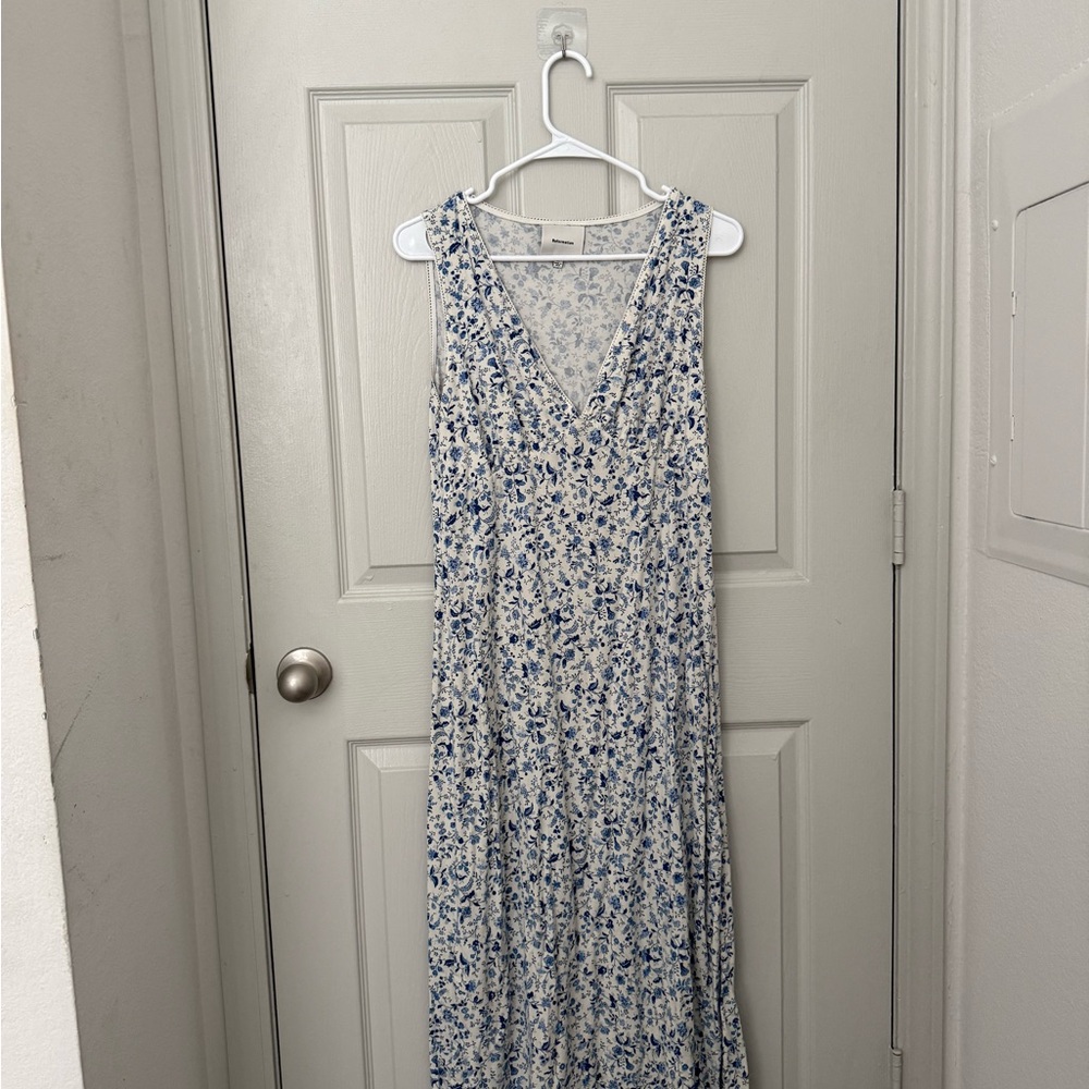 Reformation Blue and White Floral Maxi Dress